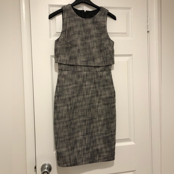 J.Crew Going places layered black tweed dress - Picture 2 of 8